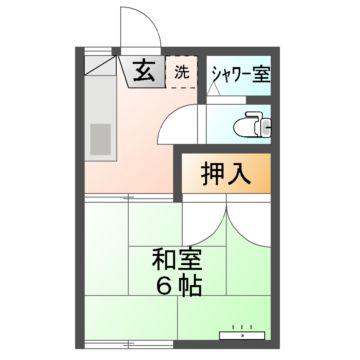 VILLA PARROT(1K/1階)の間取り写真