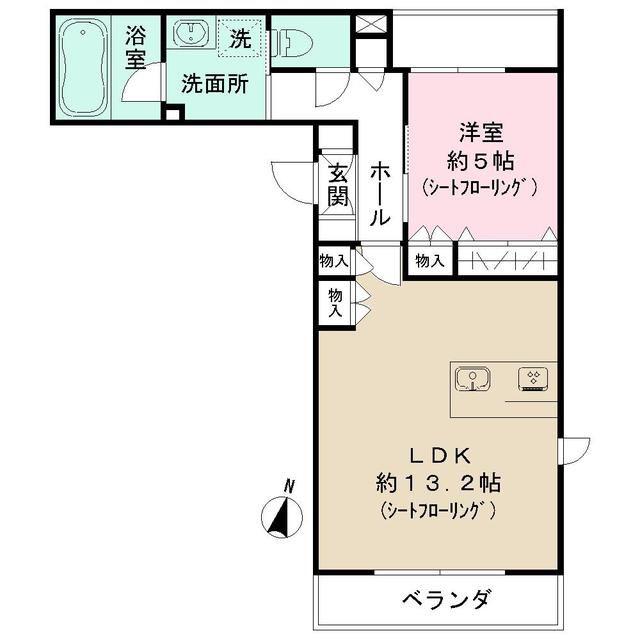 MINARIA(1LDK/2階)の間取り写真