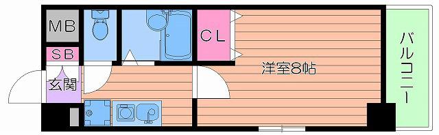 DS工大前(1K/5階)の間取り写真