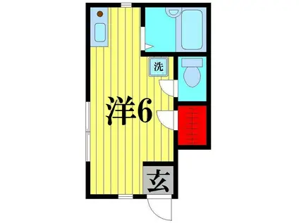 アペックス・堀切VIII(ワンルーム/1階)の間取り写真