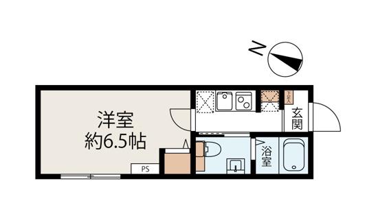 CIEL北赤羽(1K/1階)の間取り写真