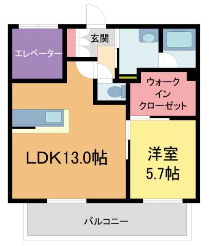 NCODA(1LDK/2階)の間取り写真