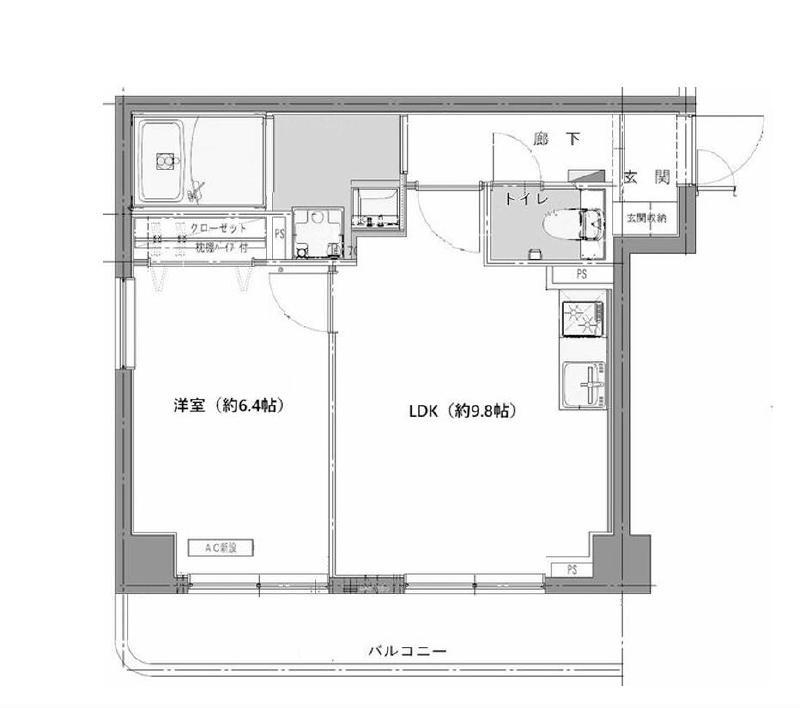 アルゴ元浅草(1LDK/3階)の間取り写真