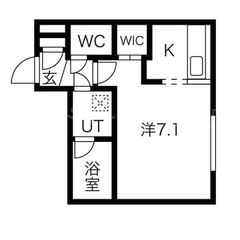 ACTIVAT南郷13丁目スクエア(1K/3階)の間取り写真