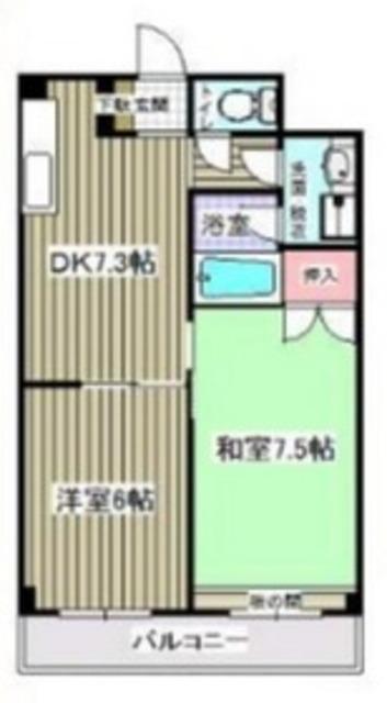 メゾンプルミエ(2DK/4階)の間取り写真