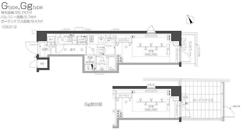 ZOOM高田馬場ウエスト(1K/1階)の間取り写真