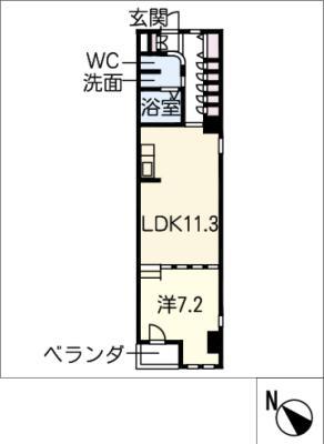 RITZ COURT(1LDK/9階)の間取り写真