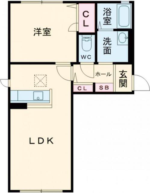 ヴェルドミールII(1LDK/1階)の間取り写真