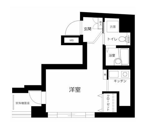 ソリテア四谷荒木町(ワンルーム/7階)の間取り写真