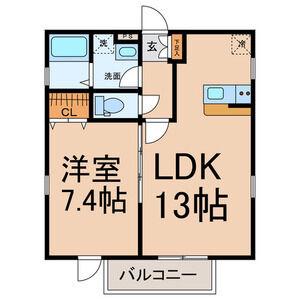 グランレーヴ庄内通(1LDK/3階)の間取り写真