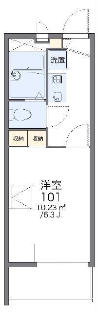 レオパレス雅(1K/3階)の間取り写真