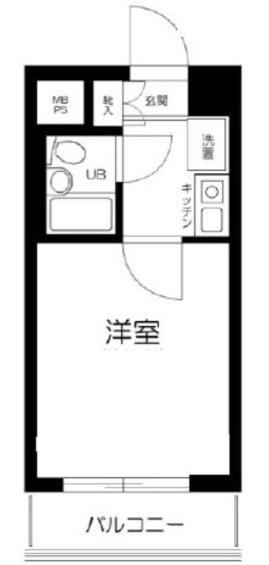ライオンズマンション蒲田第2(1K/2階)の間取り写真