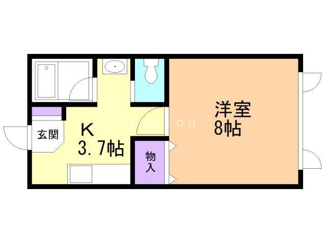 メゾンコラージュ(1K/1階)の間取り写真
