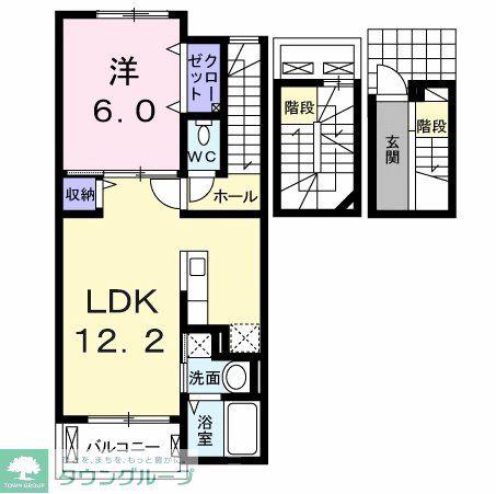 ラブリ18(1LDK/3階)の間取り写真