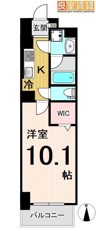 ルナ クレシエンテ(1K/2階)の間取り写真