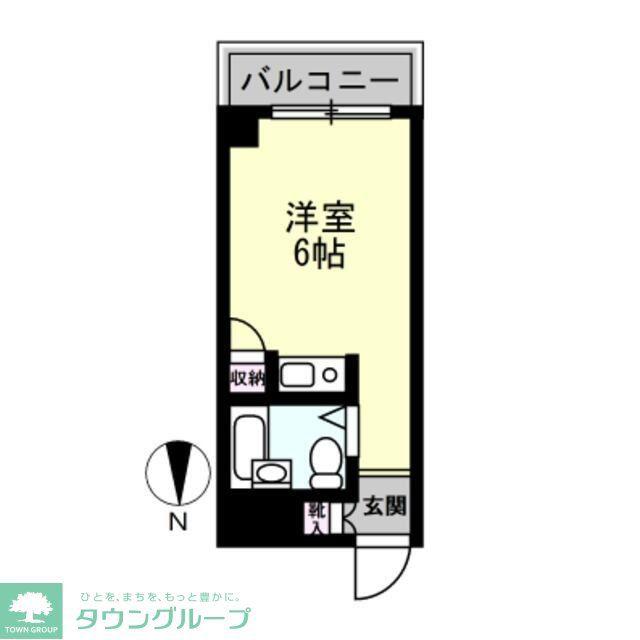 ライオンズマンション西川口第7(ワンルーム/4階)の間取り写真
