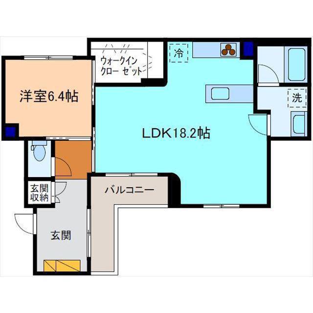 オーレア カナザワ(1LDK/3階)の間取り写真