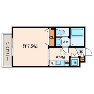 セゾン アムール(1K/1階)の間取り写真