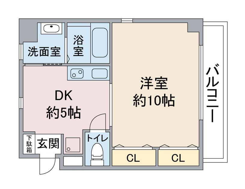 泉2000(1DK/4階)の間取り写真
