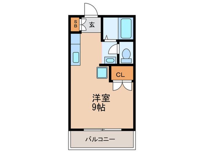 梅田スカイサイド(ワンルーム/3階)の間取り写真