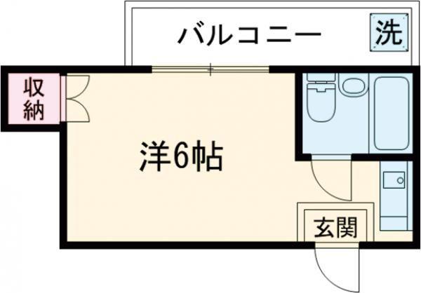 アートハウスなら(ワンルーム/1階)の間取り写真