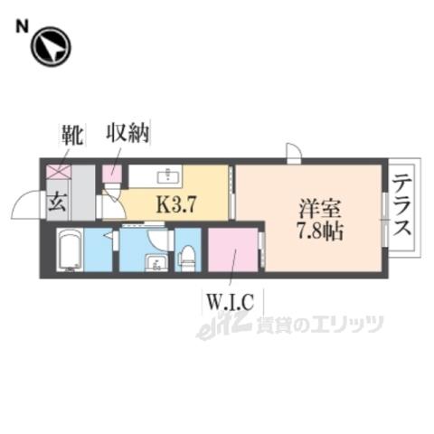シャーメゾン楽音寺G(1K/1階)の間取り写真