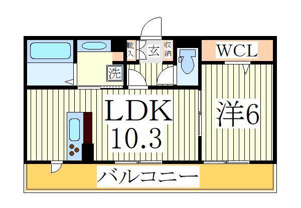 DEARESTII(1LDK/1階)の間取り写真