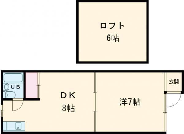 アーバンフラット(1DK/1階)の間取り写真