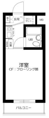 スカイコート下高井戸(ワンルーム/7階)の間取り写真