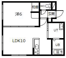 RESPECT(1LDK/5階)の間取り写真