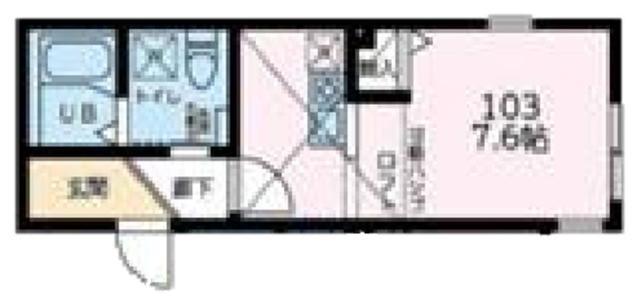 CASA MOMA東三田(1K/2階)の間取り写真