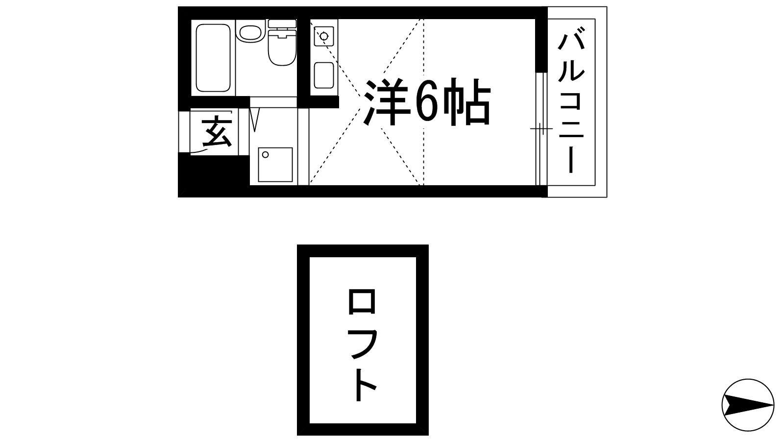 メゾンサクラ14(ワンルーム/1階)の間取り写真