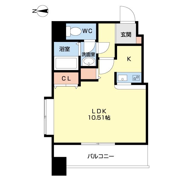 SUITE・HND(ワンルーム/2階)の間取り写真