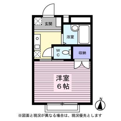 ラ インサラーテ(1K/2階)の間取り写真