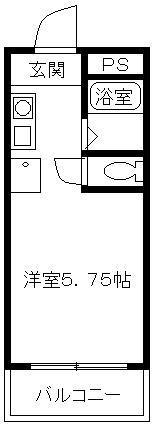 アルファクリオコート(ワンルーム/3階)の間取り写真