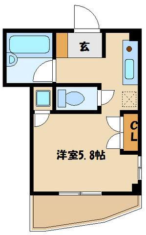 エミネンス小山(1K/4階)の間取り写真