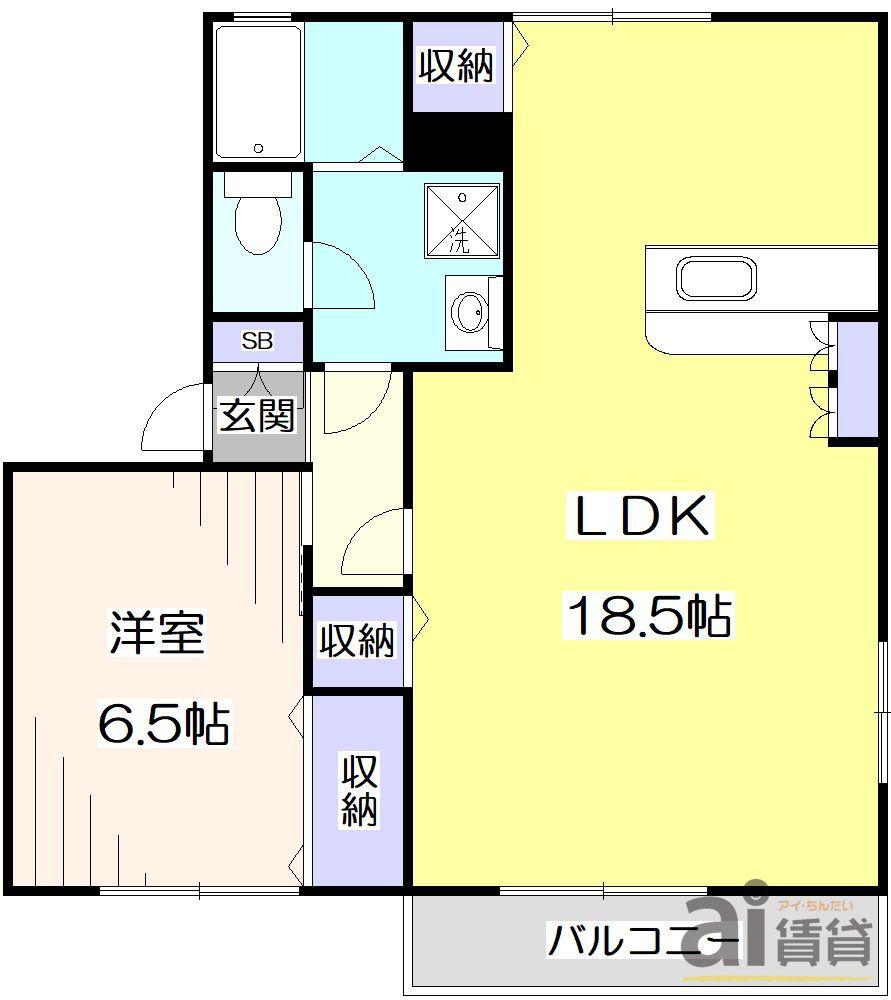マルベリーハウスPART I(1LDK/2階)の間取り写真