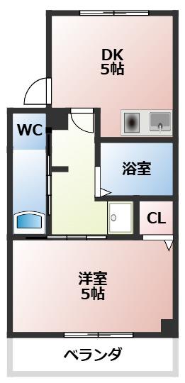 PSR矢作町(1DK/1階)の間取り写真