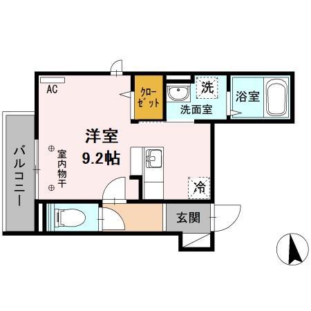 OLIVIA神楽坂 オリヴィア神楽坂(ワンルーム/2階)の間取り写真