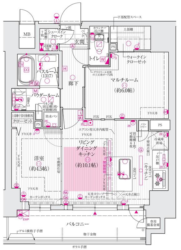 エステムプラザ南船場レジスタ(2LDK/13階)の間取り写真