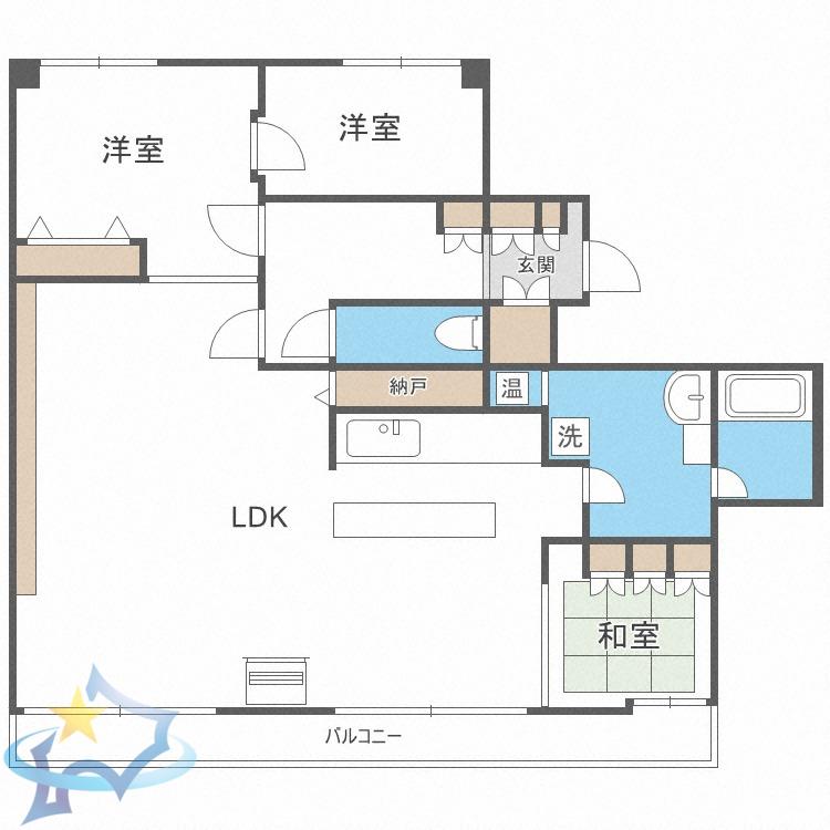 シーアイマンション円山(3LDK/14階)の間取り写真