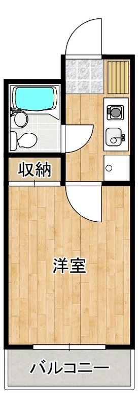 藤沢朝日町ダイカンプラザ(1K/4階)の間取り写真
