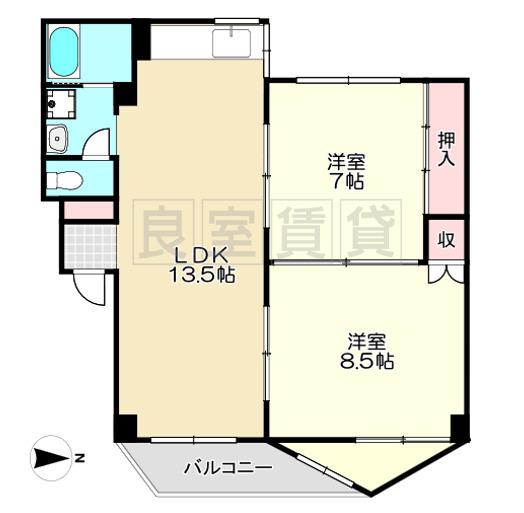 ST PLAZA ARAHATA(2LDK/5階)の間取り写真