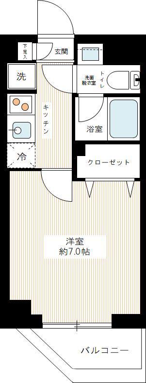REXZY西川口AZII(1K/5階)の間取り写真