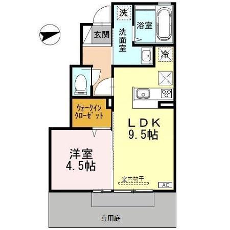ＩＲいしかわ鉄道 小松駅 車で4分 2階建 築14年(1LDK/1階)の間取り写真