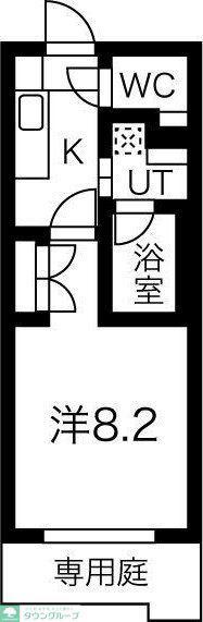 ソフィア本山(1K/3階)の間取り写真