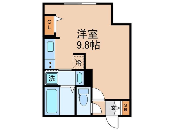 LUORE ときわ台(ワンルーム/1階)の間取り写真