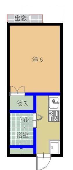コーポサンアップ(1K/1階)の間取り写真