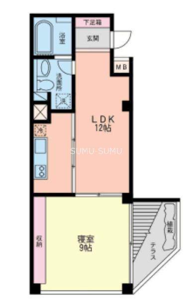 グリーンテラス横浜(1LDK/3階)の間取り写真