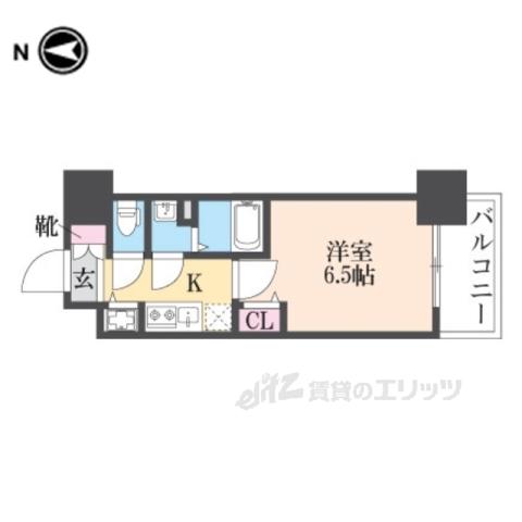 アドバンス大阪バレンシア(1K/14階)の間取り写真